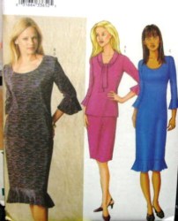 3189 STRETCH KNIT TOP, SKIRT LENGTHS,DRESS PATTERN 6-10,18-22